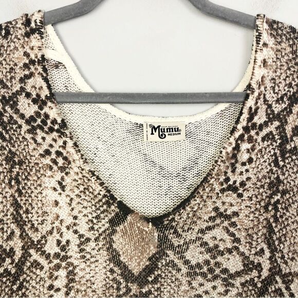 SHOW ME YOUR MUMU | Hug Me Sweater Python Knit Brown Cream Women’s Size Medium - Picture 6 of 12